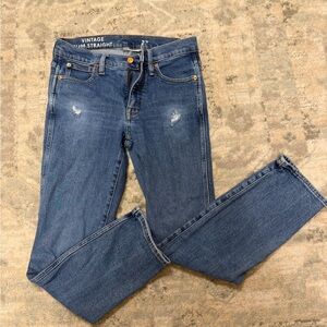 J Crew Vintage Slim Straight Blue Jeans